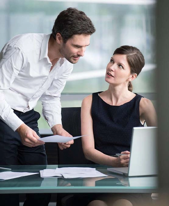 girl is doing seo work for milton keynes company